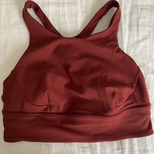 Lululemon Wunder Train High Neck Longline Sports Bra